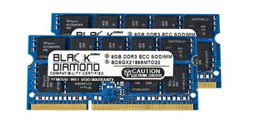 Picture of 16GB Kit (2x8GB) DDR3 1866 (PC3 14900) ECC SODIMM Memory 204-pin (2Rx8)