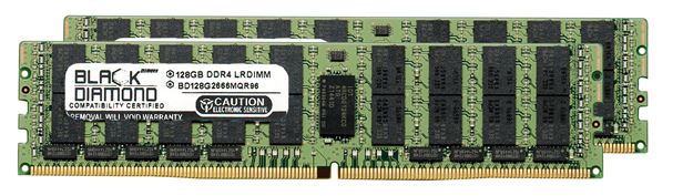 Picture of 256GB Kit (2X128GB) DDR4 2666 RDIMM ECC Registered Memory 288-pin (4Rx4)
