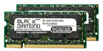 Picture of 2GB Kit (2x1GB) DDR2 800 (PC2-6400) SODIMM Memory 200-pin (2Rx8)