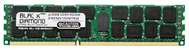 Picture of 32GB DDR3 1333 (PC3-10600) ECC Registered Memory 240-pin (4Rx4)