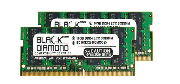 Picture of 32GB Kit (2x16GB) DDR4 2400 ECC SODIMM Memory 260-pin (2Rx8)