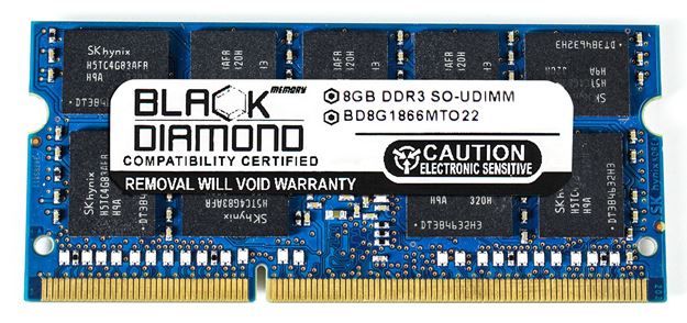 Picture of 8GB (2Rx8) DDR3 1866 (PC3-14900) ECC SODIMM Memory 204-pin
