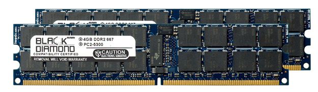 Picture of 8GB Kit (2x4GB) DDR2 667 (PC2-5300) ECC Registered Memory 240-pin (2Rx4)