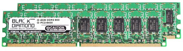 Picture of 8GB Kit (2x4GB) DDR2 800 (PC2-6400) ECC Memory 240-pin (2Rx8)
