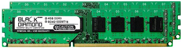 Picture of 8GB Kit(2x4GB) DDR3 1333 (PC3-10600) Memory 240-pin (2Rx8)