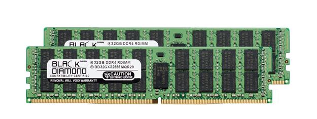 Picture of 64GB Kit (2x32GB) DDR4 2666 ECC Registered Memory 288-pin (2Rx4)