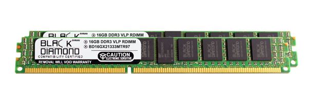Picture of 32GB Kit (2x16GB) DDR3 1333 (PC3-10600) ECC Registered VLP Memory 240-pin (2Rx4)