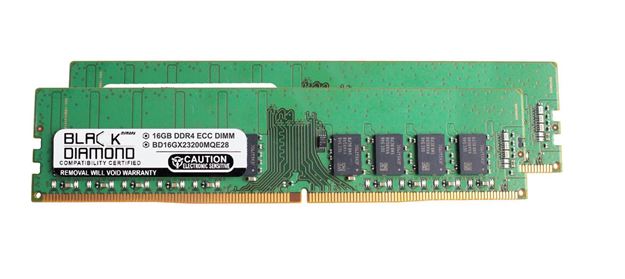 Picture of 32GB (2x16GB) DDR4 3200 ECC Memory 288-pin (2Rx8)