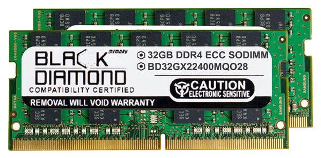 Picture of 64GB Kit (2x32GB) DDR4 2400 ECC SODIMM Memory 260-pin (2Rx8)