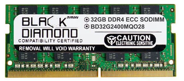 Picture of 32GB DDR4 2400 ECC SODIMM Memory 260-pin (2Rx8)