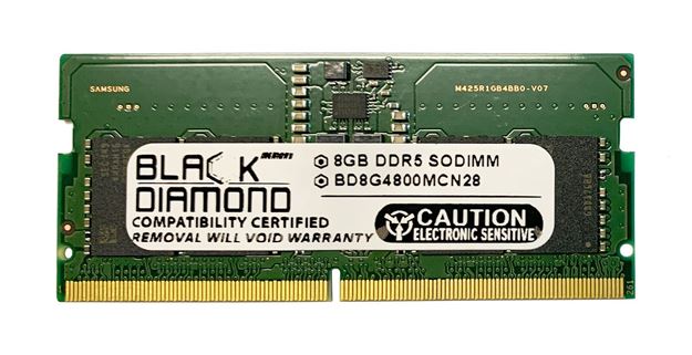 Picture of 8GB DDR5 4800 SODIMM Memory 262-pin (1Rx8)