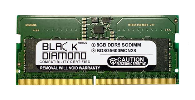 Picture of 8GB DDR5 5600 SODIMM Memory 262-pin (1Rx8)